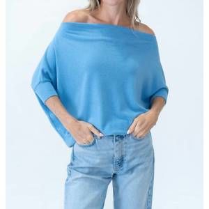 NEW SIX/FIFTY short sleeve anywhere top in cystal blue